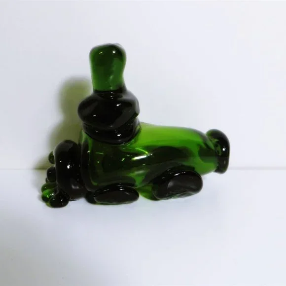 Unique & AmazingEmerald Green Blown GlassHand Crafted ArtTrain Figure